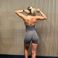 DFYNE-Top de tiras palangre de impacto para mujer, sujetador ajustado con espalda descubierta para yoga y gimnasio, ropa de entrenamiento elástica, top de gimnasio, sujetadores deportivos con cuello halter - details 13