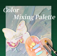 Tablero de Paleta de Acrílico para Uñas Arte Clavo 1PC Herramienta de Manicura para Mezcla de Colores Mostrador de Exhibición de Piedra de Resina de Moda - details 2