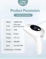 Depiladora Láser IPL 900000   Disparos Indolora Definitiva o Permanente Luz Pulsada Modo Automatico y Manual Portatil Incluye Gafas Afeitadoras para Todo tipo de Piel - details 13