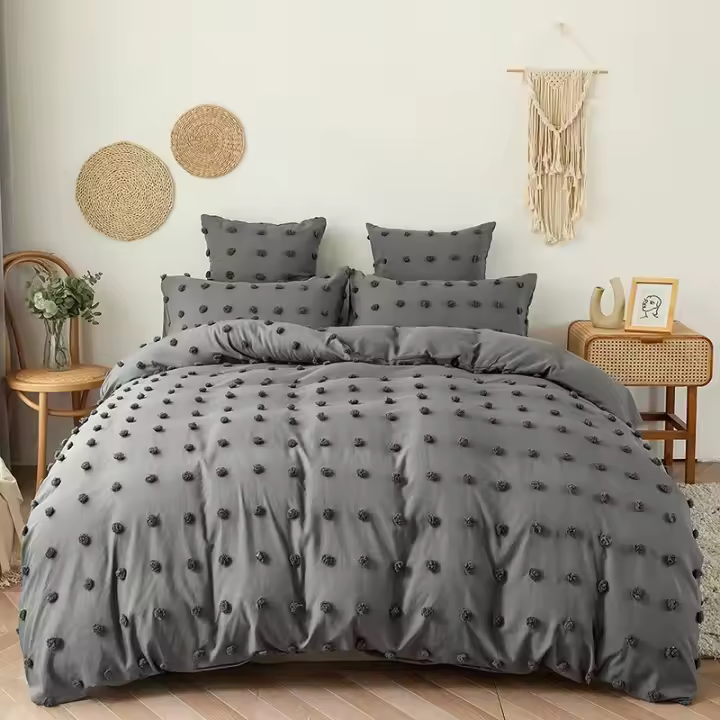 Juego de Funda de Edredón de Cama Doble con Peluche Tamaño Rey, Almohada de Comodidad y Funda de Almohada de Doble Cama - 1