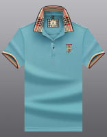 Nueva moda de verano para hombre, polo corto, camiseta con cuello bordado, tops de media manga, ropa - details 11
