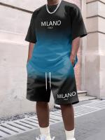 Conjunto Casual de Moda Callejera para Hombres Camiseta y Pantalones de Dos Piezas Impresos en 3D - details 20