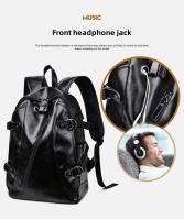 Mochila Casual Vintage de Cuero PU Suave Gran Capacidad Impermeable Bolsa de Hombro para Laptop - details 10