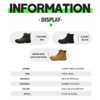 Botas de Seguridad Impermeables para Hombres Botas de Trabajo Indestructibles con Punta de Acero - details 11
