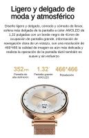 2025 Reloj Inteligente Mujer, Reloj Inteligente con Pantalla AMOLED de 1.32", Llamada Bluetooth, Esfera de Reloj Personalizada, Podómetro, Monitor de Oxígeno en Sangre, Frecuencia Cardíaca y Sueño, Compatible con iPhone Android, Correas Dobles - Acero y S - details 2
