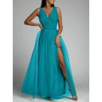 Vestido brillante con cuello en V y cintura delgada Moda femenina 2024 para Europa y Estados Unidos - details 21
