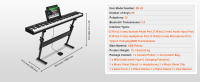 SucceBuyPiano con teclado plegable Bluetooth MIDI, piano plegable digital portátil con teclas iluminadas, pedal de sostenido - details 8