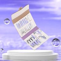 Juego de manicura con estuche portátil de cuero, cortaúñas de función completa, juegos de pedicura de acero inoxidable, Idea de regalo, 16 piezas por juego - details 5