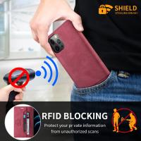 Funda de cuero con titular y cartera magnética para Xiaomi Redmi Funda segura anti-robo con estilo brush - details 4