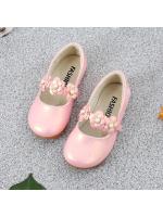 Zapatos planos florales de cuero para niñas, zapatos de vestir de alta calidad, suaves, de princesa, con flores, para fiesta de boda, 26-36 - details 11