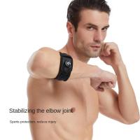Perilla ajustable banda de soporte de brazo almohadilla de silicona incorporada soporte de codo de bádminton presurizado transpirable grueso - details 3