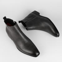 Botas Chelsea para hombre, cabeza cuadrada pequeña, zapatos para hombre, botas cortas de moda versátil, botines - details 16