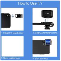 Lente anamórfica para Filmic Pro App, lente de cámara para teléfono móvil, Video, película panorámica, 1.33X - details 3