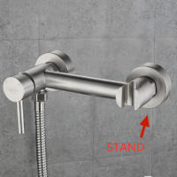 Rociador de Bidet y Ducha KKTNSG de Acero Inoxidable 304 Mezclador de Agua Caliente y Fría Montaje en Pared Horizontal Tipo de Spray - details 3