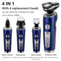 Afeitadora eléctrica 4 en 1 para hombre, recortadora 3D flotante, carga rápida USB, recortadora de barba portátil - details 5