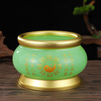 Buda de Jade Liuli en Casa Ofrenda Interior con Sutra del Corazón y Flor de Loto - details 12