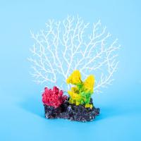 Adornos de resina para acuario, arrecife de Coral, artesanía colorida, paisaje de pecera, decoración, accesorios de plantas acuáticas artificiales simuladas - details 4