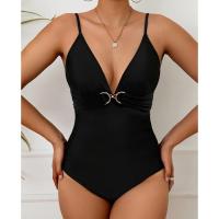 Bañador Sexy con cuello en V profundo para mujer, traje de baño femenino con correa para el hombro, ropa de playa para verano, 2024 - details 3