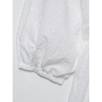 Moda clásica personalizada para mujer, mini vestido bordado calado - details 7