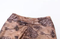 BUNO-Conjunto de 2 piezas con estampado sexy para mujer, impresionante camiseta hipster con cuello halter y escote elegante, faldas largas de cintura alta, traje de medianoche para mujer - details 21