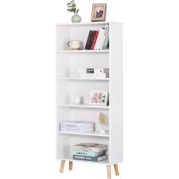 Estantería de 5 Compartimentos Estantería Mara para Libros Estantería Blanca para Biblioteca - details 6