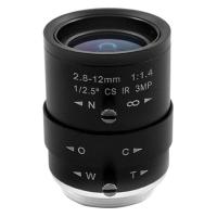 Lente de cámara CCTV HD de 3MP, montaje de enfoque de Zoom Manual Varifocal, 2,8-12mm, para cámaras de seguridad industriales - details 0