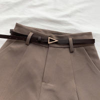Shorts Casual Para Mujer ITOOLIN Cintura Alta A-line Chic Oficina Vintage Verano Primavera Con Cinturón Estilo Regular Polyester Elastane - details 8