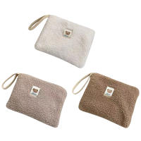Bolsa De Cosméticos De Pelo De Oveja Lobo Organizador De Maquillaje Kawaii Bolsa De Viaje Monedero Almacenamiento Doméstico Accesorio - details 9