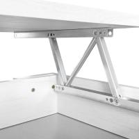 Mesa de Centro para Café/Té, Elevable, Mesita de Salón o Comedor, Color Wengue, Medidas: 90 cm (Ancho) x 50 cm (Fondo) x 46/57 cm (Alto) - details 15
