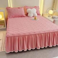 Protector de almohada antideslizante para cama con dientes, color sólido, tamaño completo, para cama doble, individual, Queen - details 6