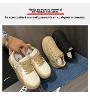 Nuevos zapatos de suela gruesa que aumentan la altura, zapatos versátiles de plataforma tipo muffin para mujer - details 6