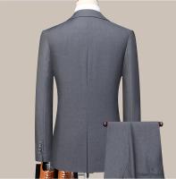 Traje de doble botón para hombre, traje formal de dos piezas, ajustado, adecuado para negocios y trabajo profesional - details 16