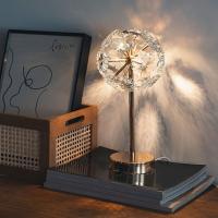 Lámpara de cristal con pantalla, lámpara de mesa de cristal, decoración romántica regulable, luz de escritorio, 3 luces de colores, luces suaves, lámpara de noche moderna - details 5