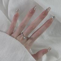 Pack de 24 piezas uñas removibles media y larga manicura parche uñas postizas - details 24