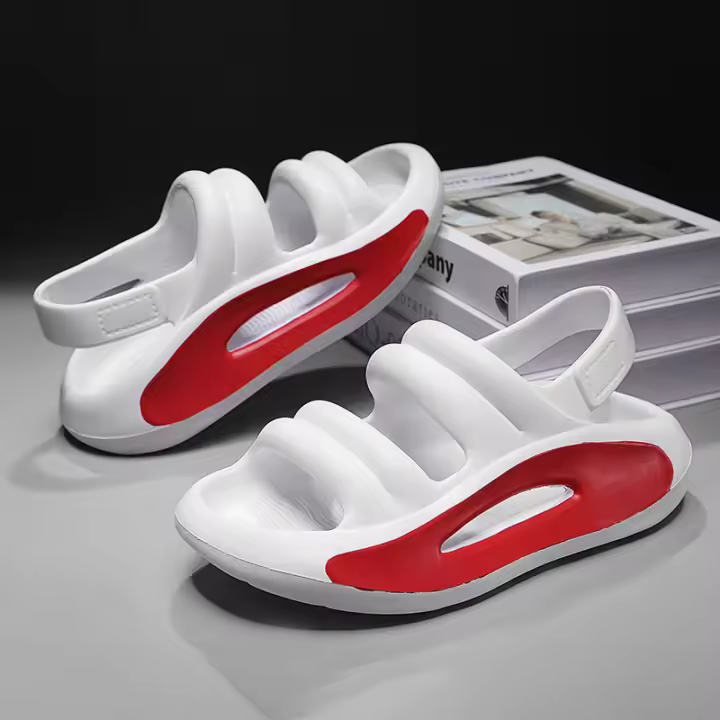 Zapatillas de suela gruesa EVA para parejas de verano para hombres de gran tamaño para moda al aire libre y comodidad mientras conduce Sandalias de playa - 1