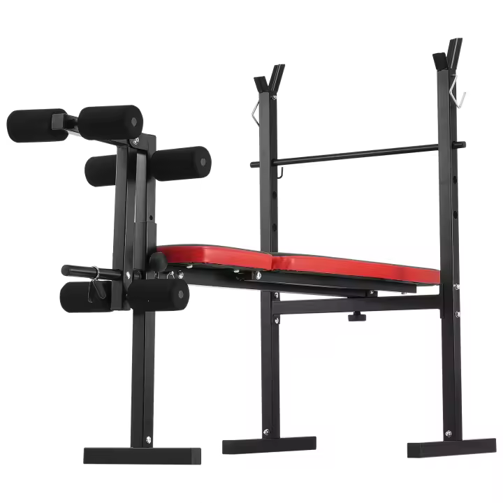 SucceBuy Banco de pesas, 380 libras, multifuncional, ajustable, banco plano para sentarse, gimnasio en casa, entrenamiento de cuerpo completo - 1