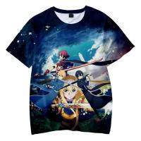 Anime Sword Art One Kirito Camisetas con estampado 3D de talla grande para hombres y mujeres Haruku Y2k Sport Ventilación de secado rápido - details 3