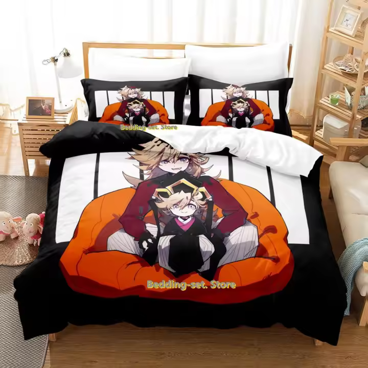 Juego de Ropa de Cama Doma con Estampado 3D de Anime Tamaño de Cama Sencillo, Doble, Rey - 1