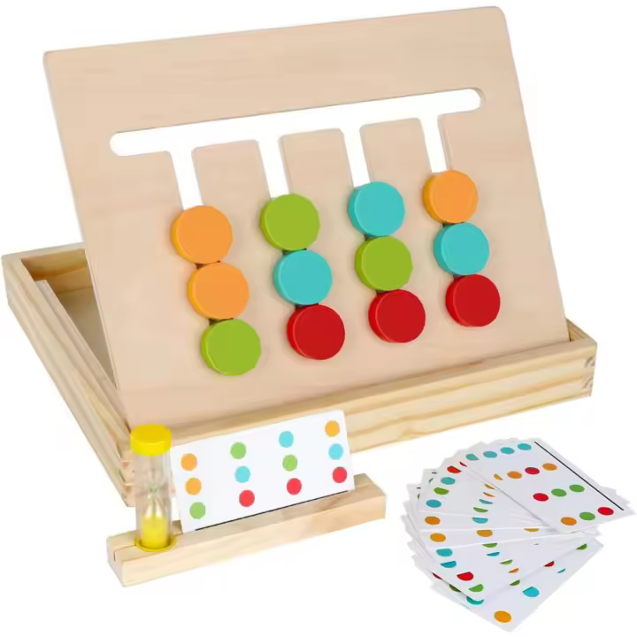 Rompecabezas de Montessori Juguete Educativo de Madera para Niños Juego de Lógica de Forma y Color - 1