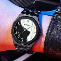 Reloj de hombre número árabe shell face moda hombre reloj - details 2