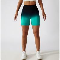 Pantalones Cortos Deportivos De Cintura Ancha Y Color Degradado - details 17