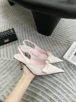 Nuevo temperamento de cabeza puntiaguda de satén, tacones altos, moda para mujer, lazo de perlas, bolsa de tacón fino, sandalias para la cabeza - details 32