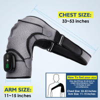 Soporte de hombro con calefacción eléctrica, pantalla LED, vibración, masaje de hombro, correa de soporte para artritis, lesión articular, alivio del dolor - details 2