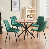 EGOONM, un juego de 4 sillas de comedor de terciopelo, patas de Metal, silla moderna y cómoda para cocina, dormitorio, sala de estar, muebles para el hogar - details 20