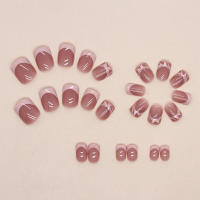 Uñas postizas reutilizables para amantes de la decoración de uñas, belleza, rosa, decoración con purpurina, dulce y encantadora - details 6