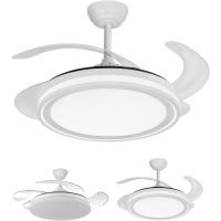 Ventilador de Techo LED con Temporizador 3500-4000-6500K, 6 Velocidades, Aspas retráctiles |   (Blanco) - details 0
