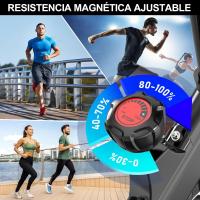 MX87 - Bicicleta estática magnética con volante de inercia de 26 libras, monitor digital con sensor de frecuencia cardíaca, soporte para iPad/teléfono para personas pesadas para uso doméstico - details 4