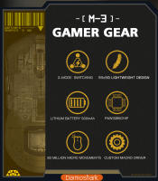 Darmoshark m3 ratón de juego inalámbrico Bluetooth inalámbrico 26kdpi pam3395 sensor óptico TTC micro interruptor impulsado - details 1