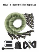 Juego de bandas elásticas de resistencia de 200 libras, cuerda de tracción de tensión, ejercicio de entrenamiento para Fitness, gimnasio en casa, equipo de entrenamiento de fuerza, 11 piezas - details 0