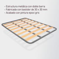 Estructura de Planchas de Acero 30x30mm con Patas Tubo de Acero Pintura Epoxy Gris Marco de Cama - details 8